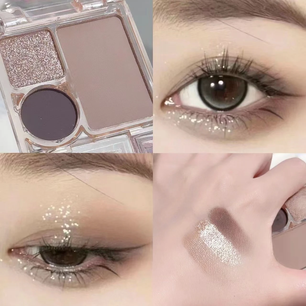 Factory Direct Sales Daily Earth Color Eyeshadow Disc Fine Shiny Matte Eyeshadow Plate For Beginners