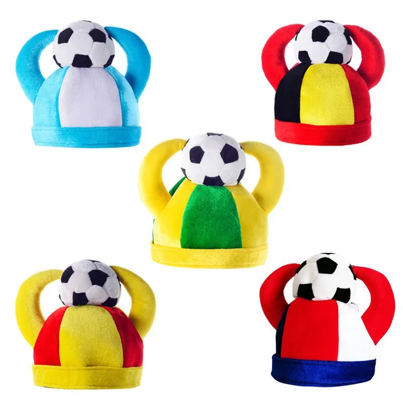 World Cup 2022 Products Head Wear Fans Soccer Crazy Horn Hat Football Fan Funny Hats