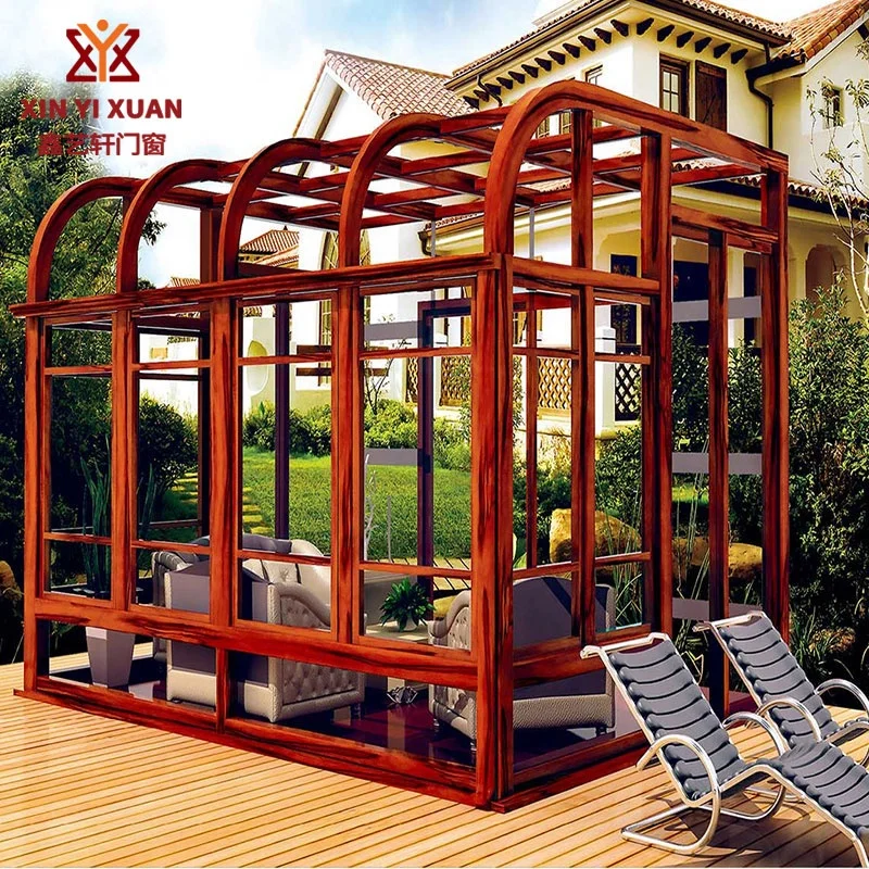 
Aluminum Glazed Slariums Sunroom made in China all season solarium screen room Free Standing Sun Rooms 