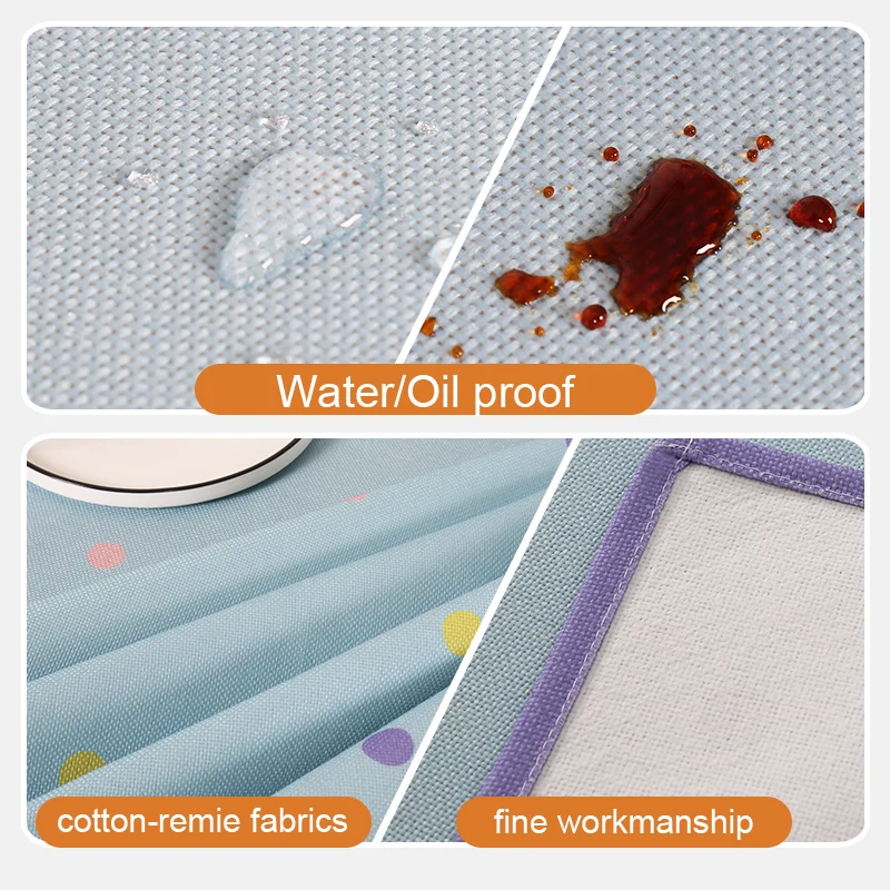 
Water Proof and Oil proof Tablecloth Printed Chair Cover Pattern Dining Table Cloth for Party Birthday Events Decorations 