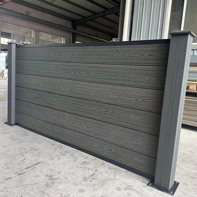New Innovation Outdoor Panels Garden Decoration Wood Wpc Decorative Panel 3D Plastic Composite Wood Fencing With Post