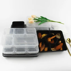 650ml square Take Away Clear Microwave PP Plastic Bento Salad Food Disposable Lunch Box With lids food grade take out container