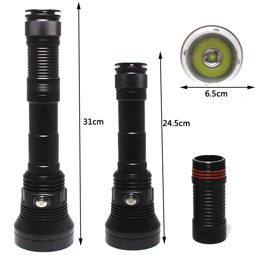 HXJ  Professional Diving Torch DP70 IP68 L2 8000LM Waterproof Flashlight Aluminum Submersible Flashlight Handheld LED Light
