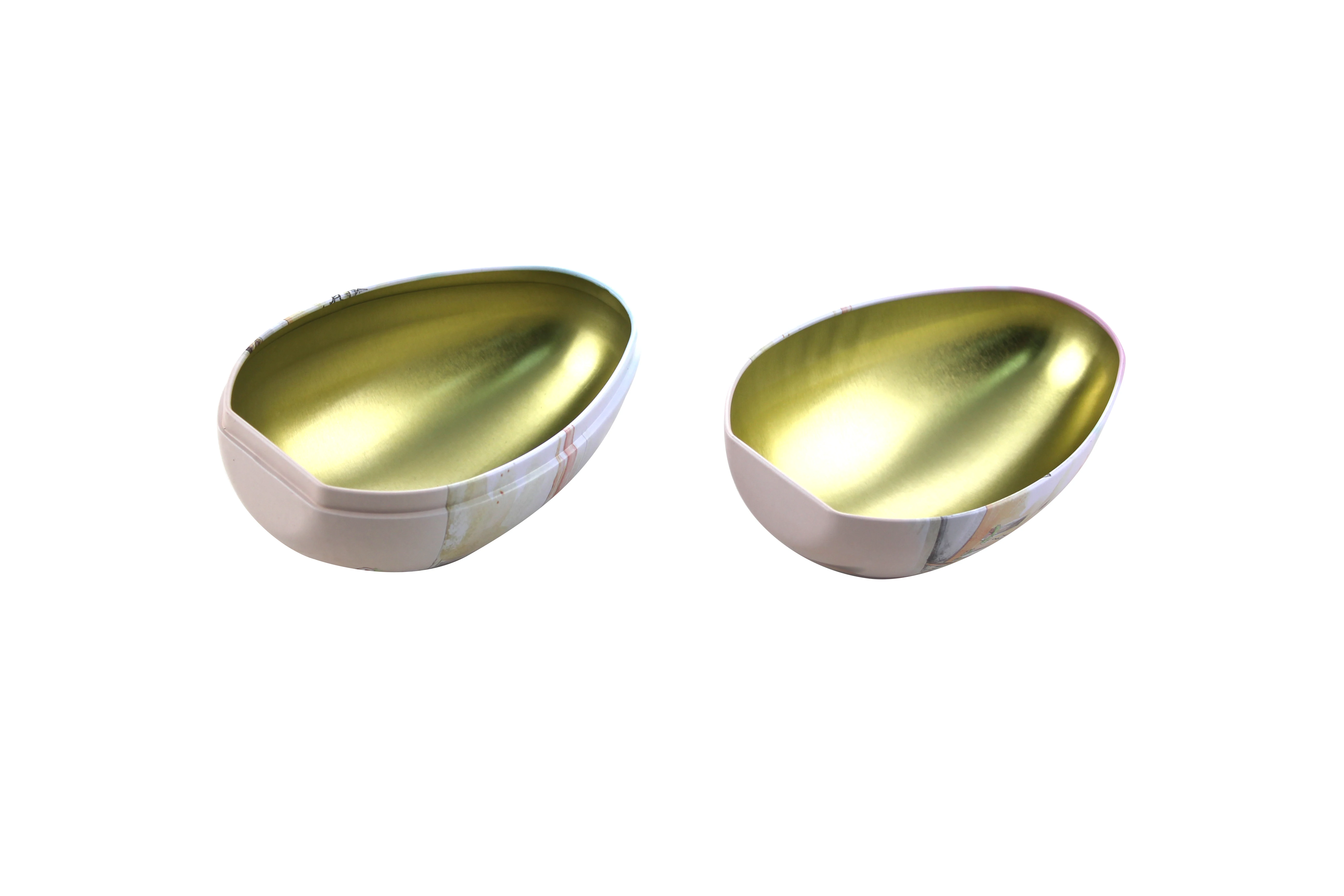 Christmas egg shaped metal tin box mini toys chocolate decorate candy storage box