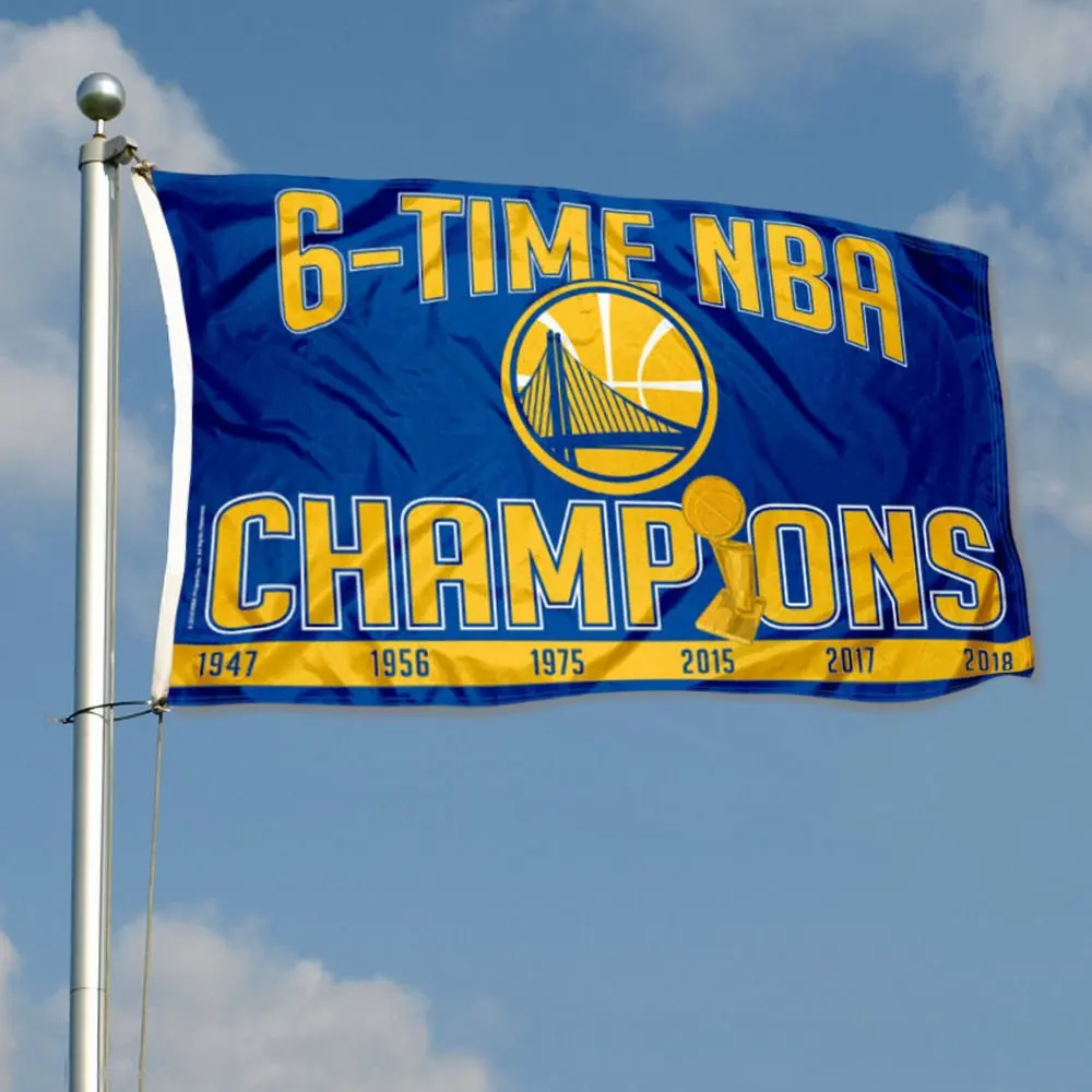 
Golden State Warriors 6 Time NBA Champions Flag and Banner 