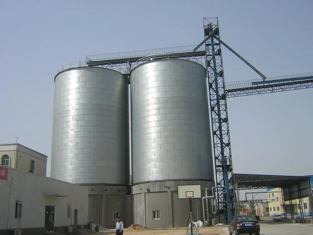 2500t galvanized grain storage silo bin