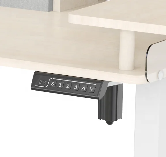 V-mounts Electric wooden desk with fabric drawer and U-shaped desktop for home office use VM-JSD5-02-ZW-U