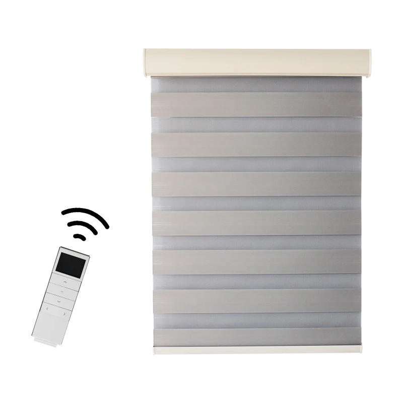 Motorized Roller Blinds with Wifi, Automate Blinds for Windows, Persianas Enrollables PVC Remote Controlled Double Window Blind