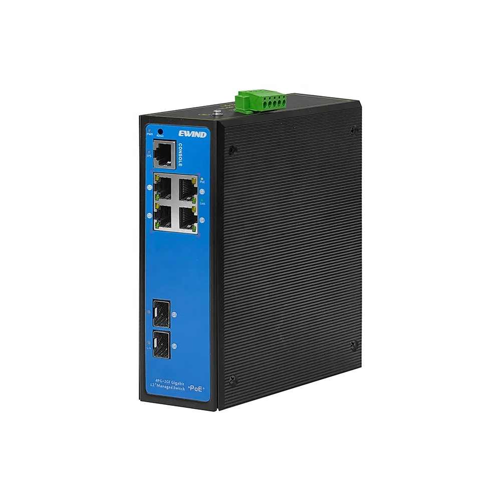 Brand New 4*GE PoE +2*GF Network Switches For IP Camera with Watchdog and VLAN Function  Managed Industrial Poe Switch