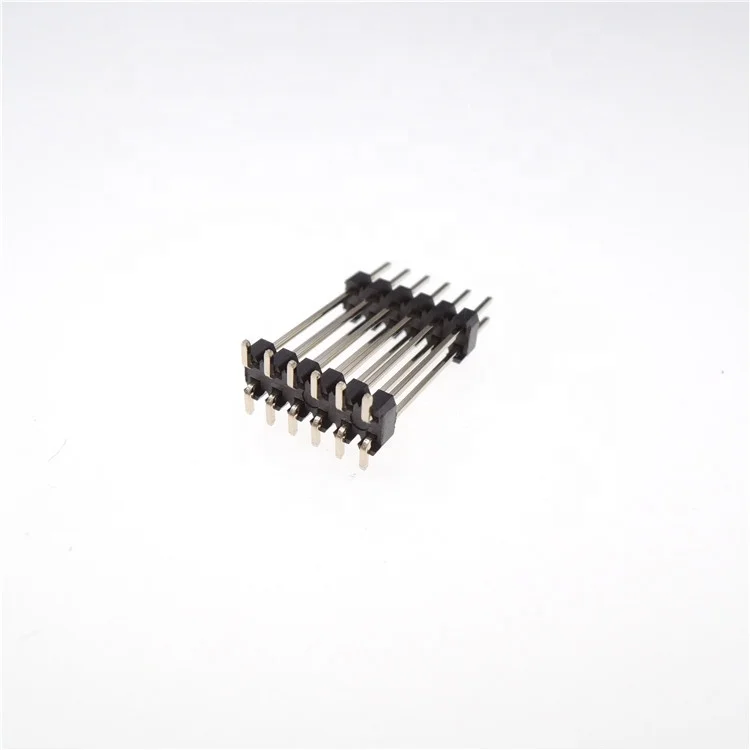 1.27mm 2.0mm 2.54mm double row dual insulator SMD 90 degree customized Pin Male Header Connector