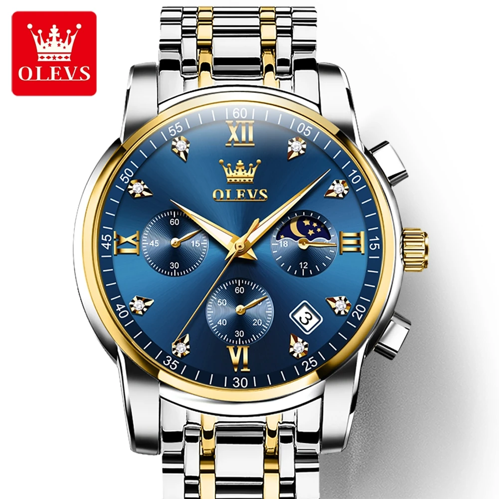 OELVS 2858 mens original sport watch custom luxury watches men wrist waterproof fashion casual quartz watch
