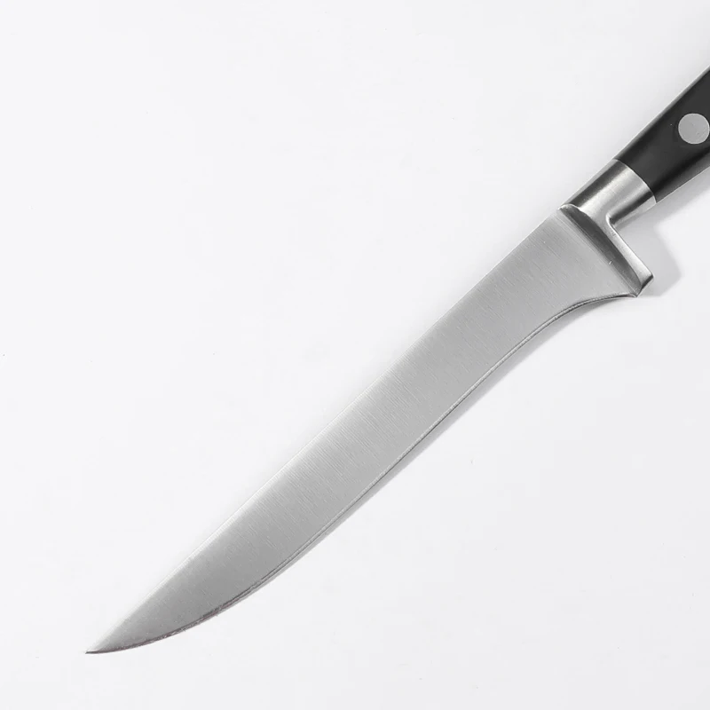 Tuobituo Kitchen 6 Inch POM ABS Handle German 1.4116 Stainless Steel Curved Boning Knife Fishing Filleting Knives