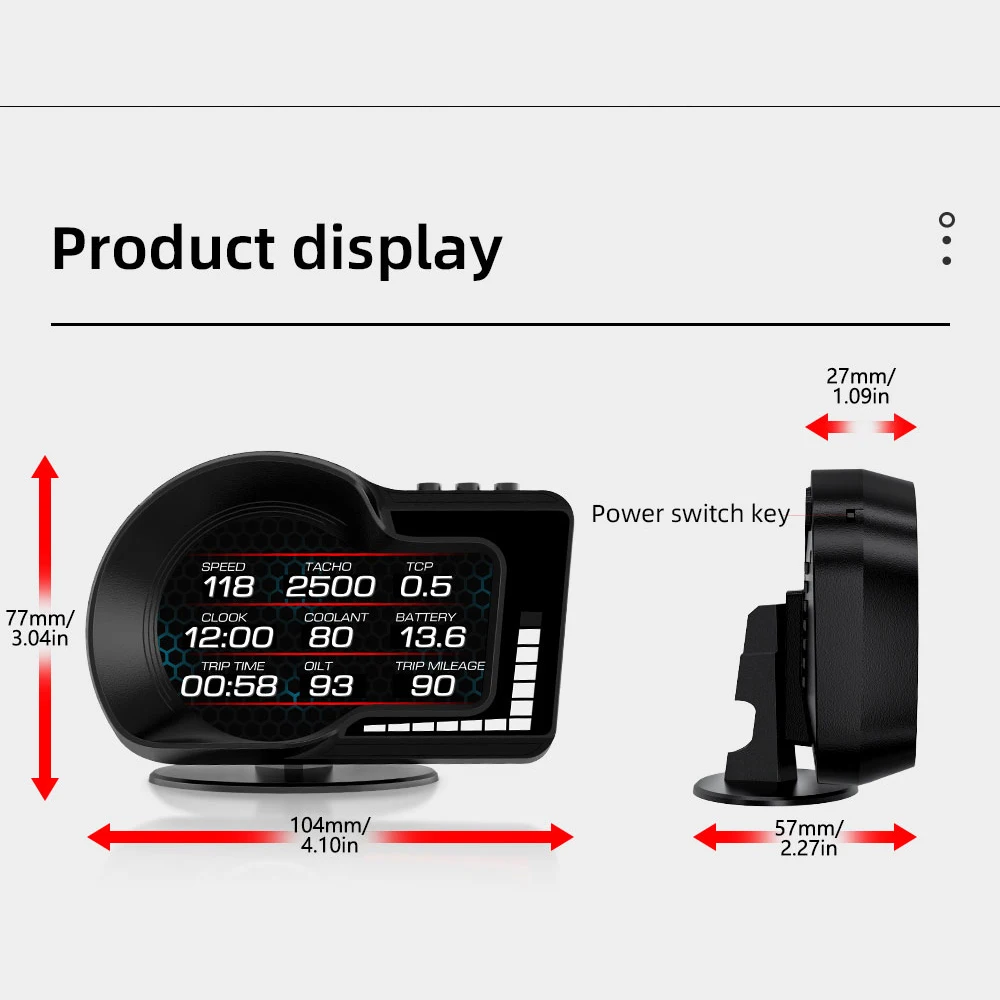 Автомобильный цифровой спидометр Podofo OBD2 + GPS-дисплей отображение показаний приборов превышение скорости сигнал об/мин температура воды