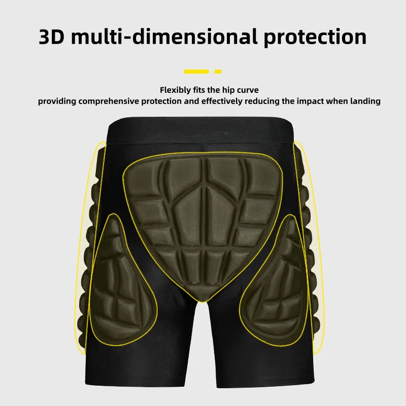 HITU Outdoor Sports Ski Skate Snowboard 3D Protection Skiing Protector Skating Protective Hip Padded Short Pant