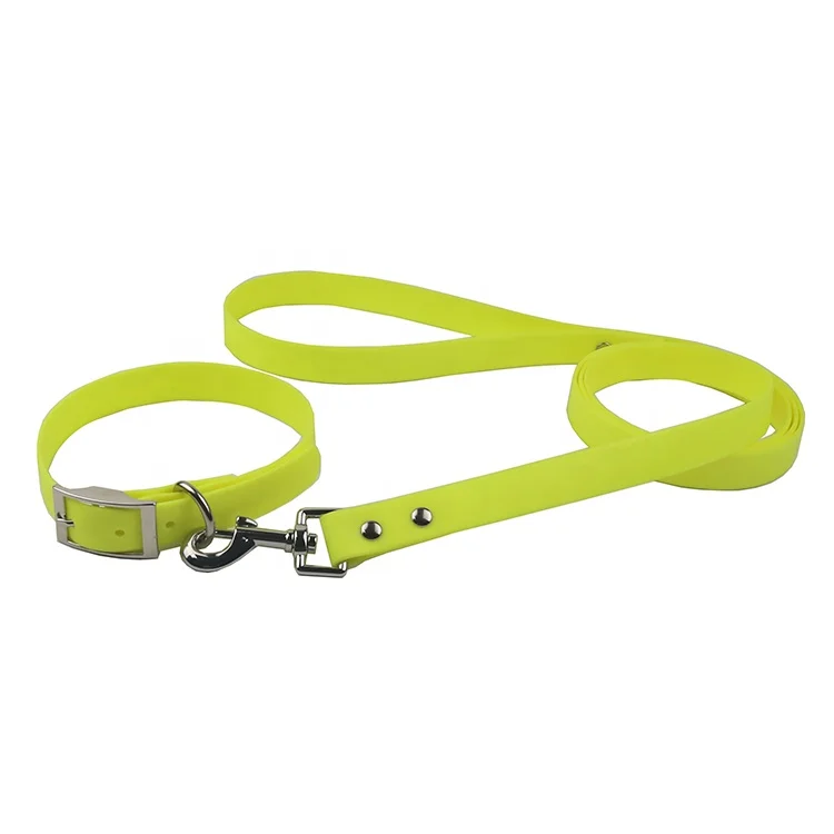 waterproof comfortable coated webbing dog collar leash