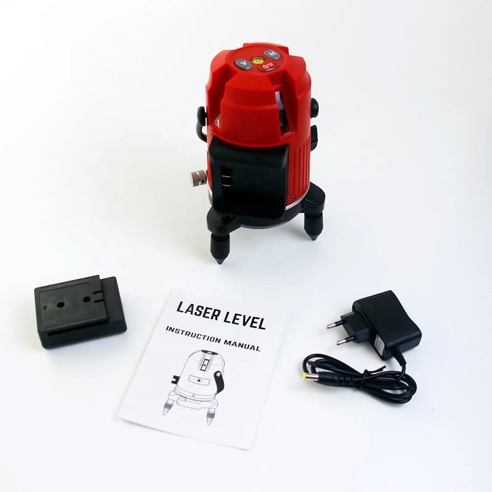 OEM Cheap 635nm Red Light Rechargeable Alkaline Batteries AA 360 Rotary Self Leveling Laser Level