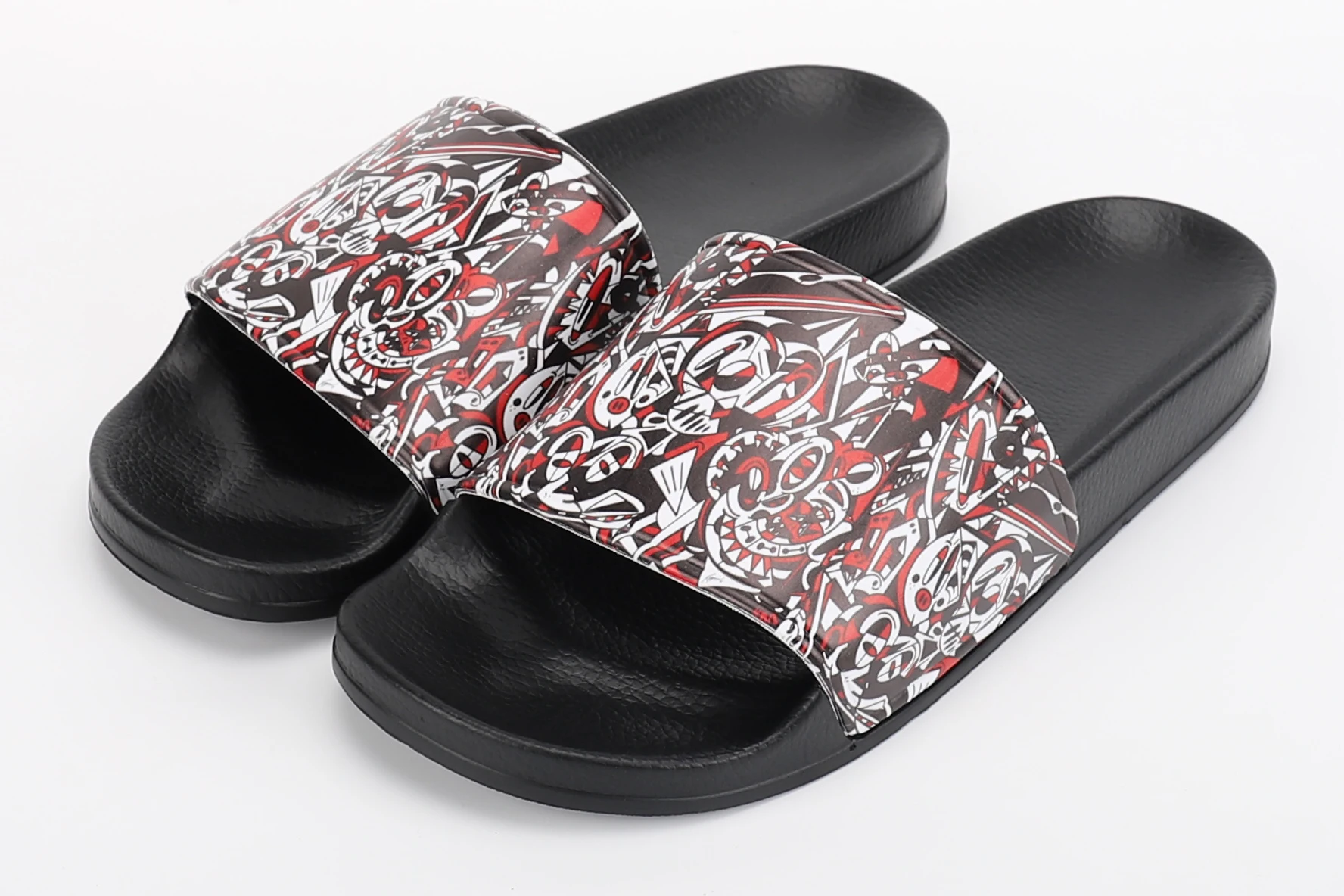 Xsheng New Style Latest Oem Custom Memory Foam Slipper Rainbow Slippers Memory Foam Slipper Turkey Luxury Slide Sandals  For Lad