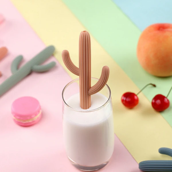 BPA Free Baby Teething Toy Silicone Teethers for Babies and Infants Cactus Straw Teether