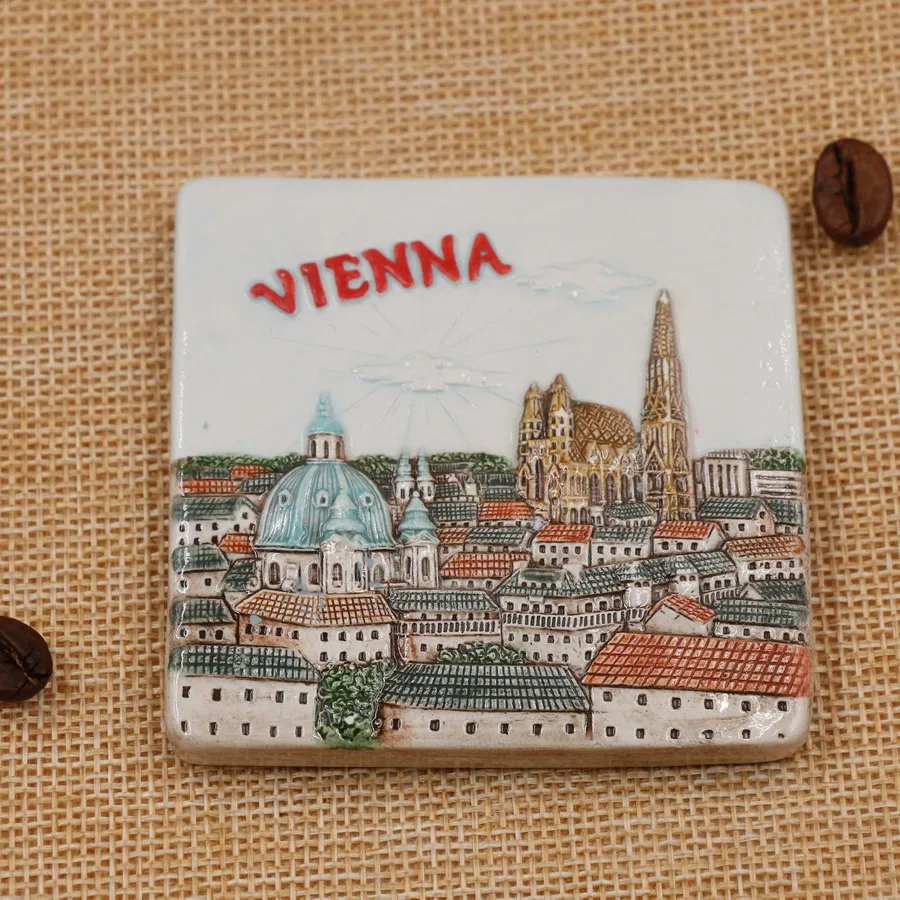 Manufacturer promotion wholesale Cheap Vienna fridge magnet with magnet fridg 3d souvenir fridge magnet