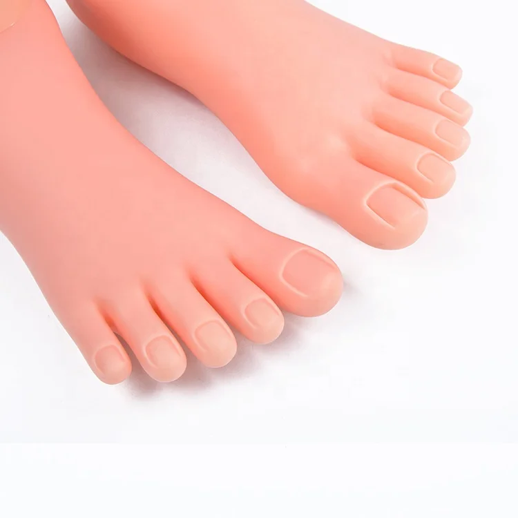 False Manicure Nail Tool Nail Practice False Foot Soft Training Display Model Acrylic Toe Nails Silicone Practice Foot