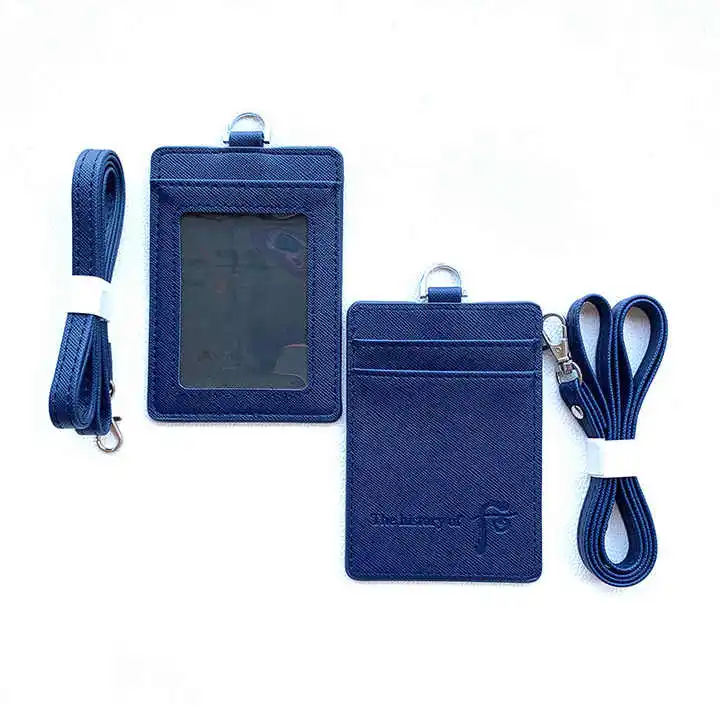 2024 leather strap hanging rope Moroccan cross pattern leather ID card holder with card slot for Japanese and Korean models