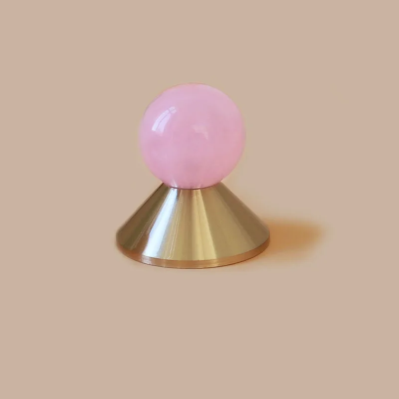 Elegant and Unique Natural Crystal Cabinet Knob Solid Brass Jade Drawer Knobs for Home Decoration