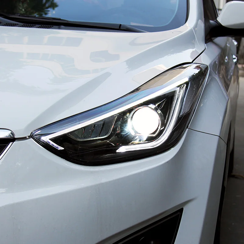 For Avante i35 Elantra LED Headlights With Projector Lens 2012-2018 Years YZ