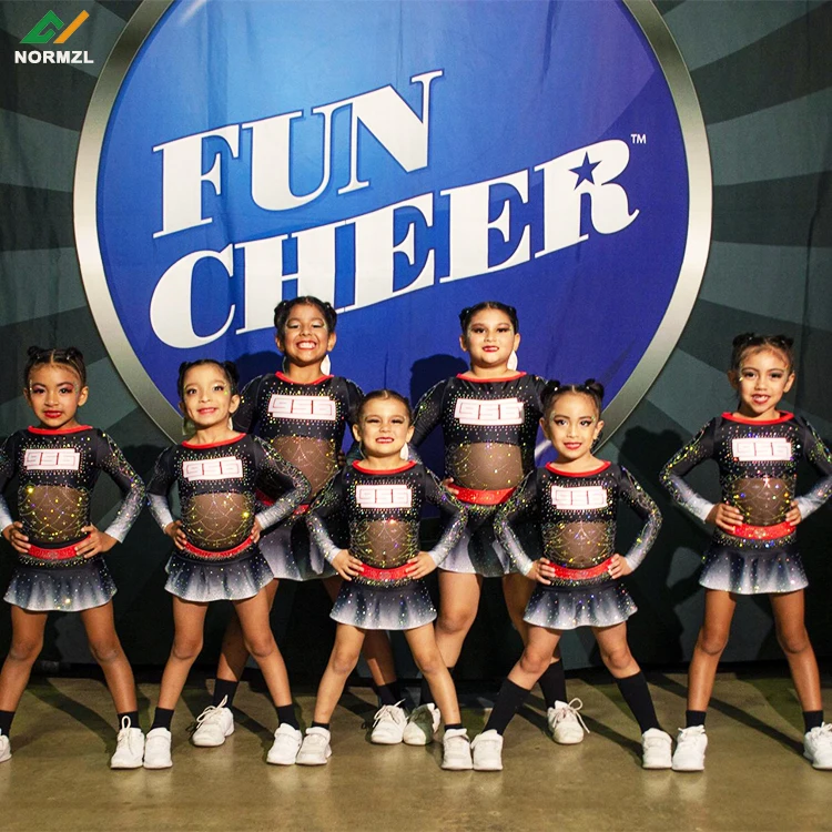 Normzl бесплатный дизайн ваша собственная форма для Черлидинга индивидуальная детей со стразами