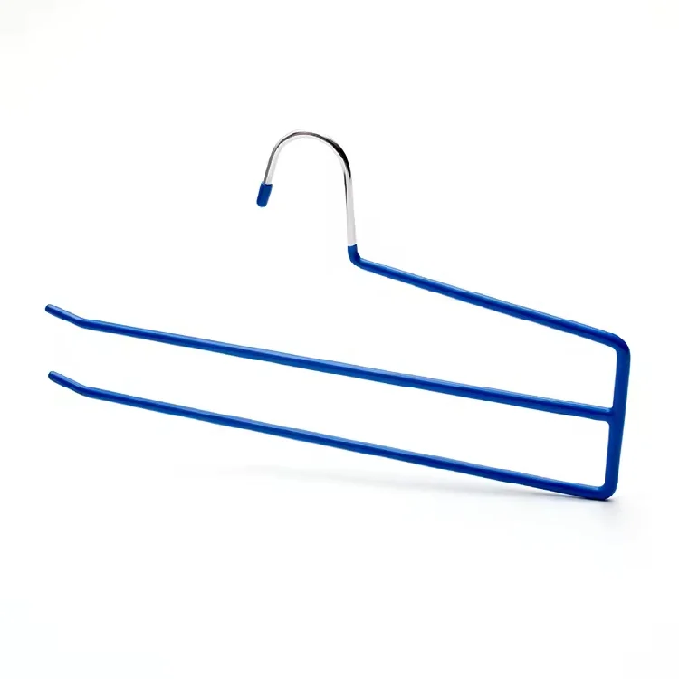 Hangers For Pants Double-tier Metal Pant And Towel Hangers Multifunctional Bathroom Scarf And Clothing Hangers For Wardrobe
