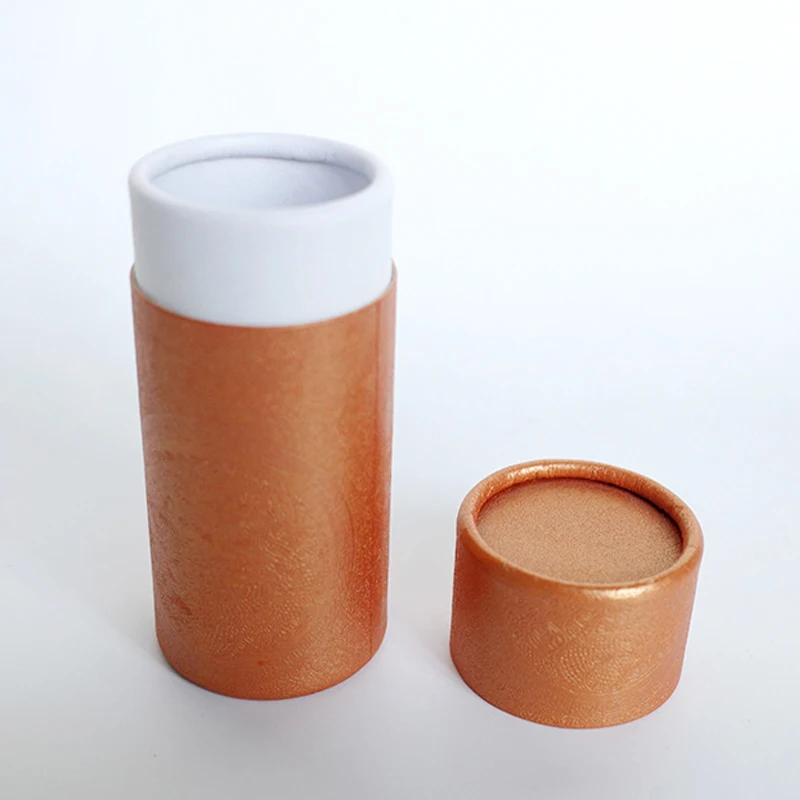 Empty Round Cardboard Kraft Paper Jar Tube 30ml Essential Oil Bottle Packaging Box for Skin Care Product DIY Gift