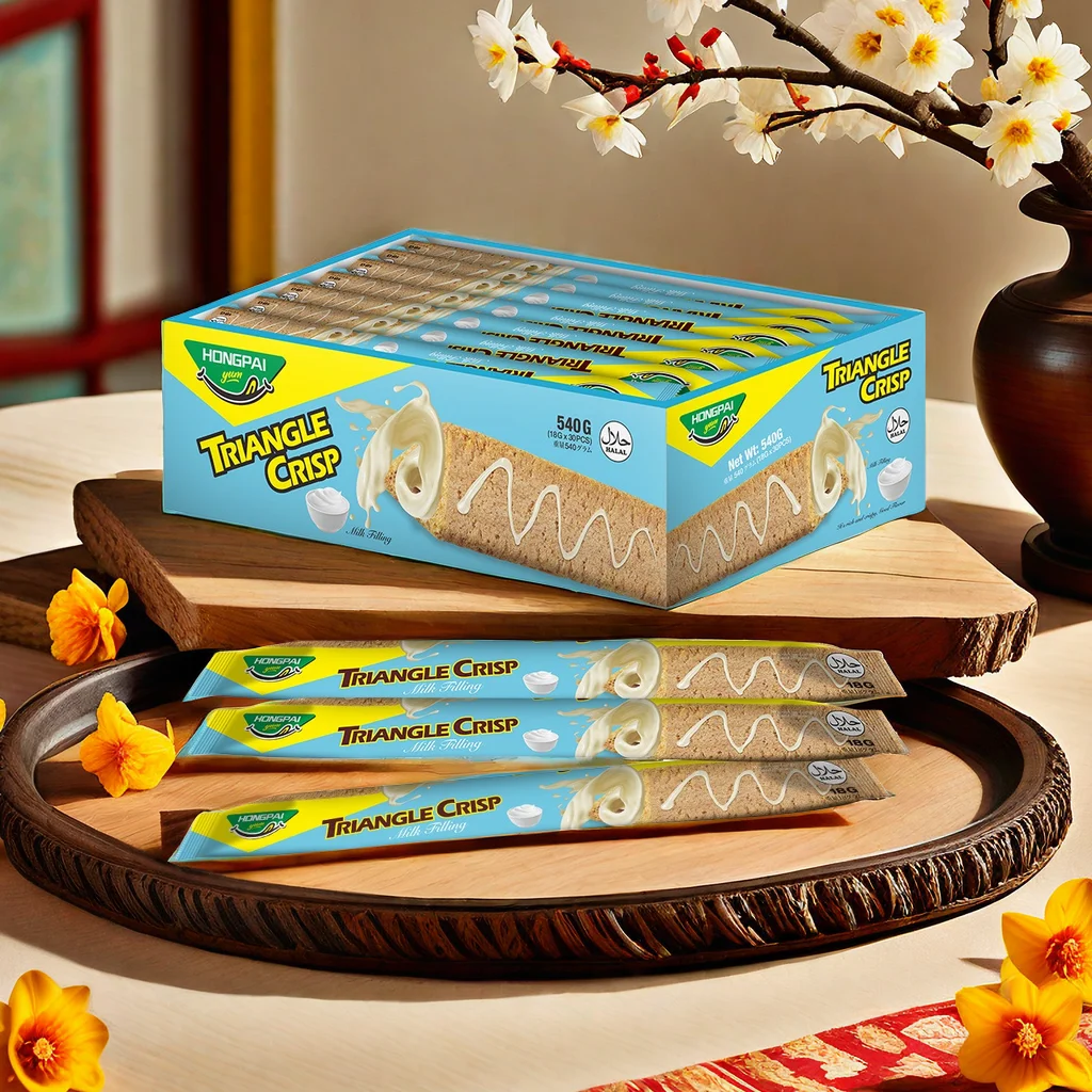 Ready to Eat Chinese Food Sweet Snack Chocolate Filled Crisp Biscuits