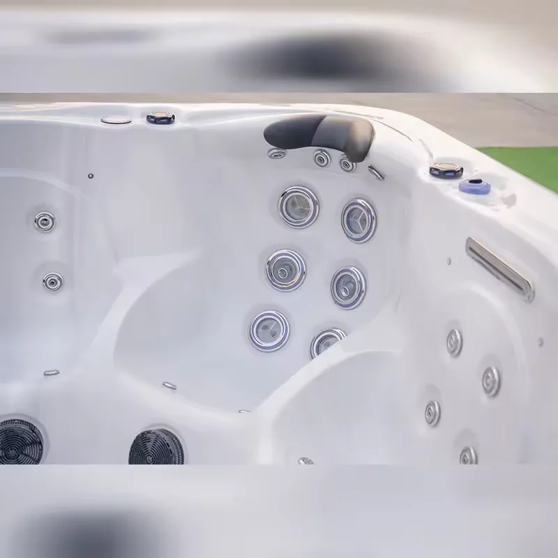 2024 Outdoor Whirlpool Hot Tub Spa Luxury Hydro massage Spa Home Garden Spa Hot Tub With Cover Step for 7 person