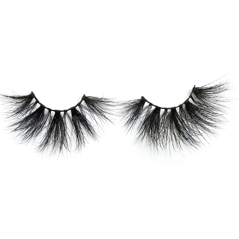 Professional manufacturer natural long 25mm 3d mink fluffy eyelashes  with privatel label