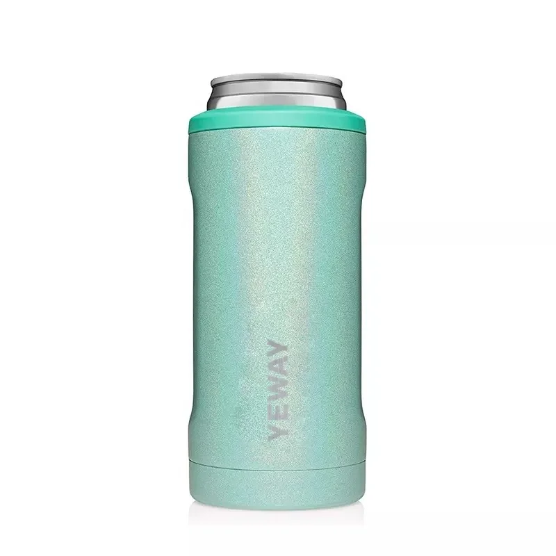 12oz Insulated Skinny Can Cooler Double-Walled Stainless Steel Drink Holder for Slim Beer Can for Tall Skinny Cans
