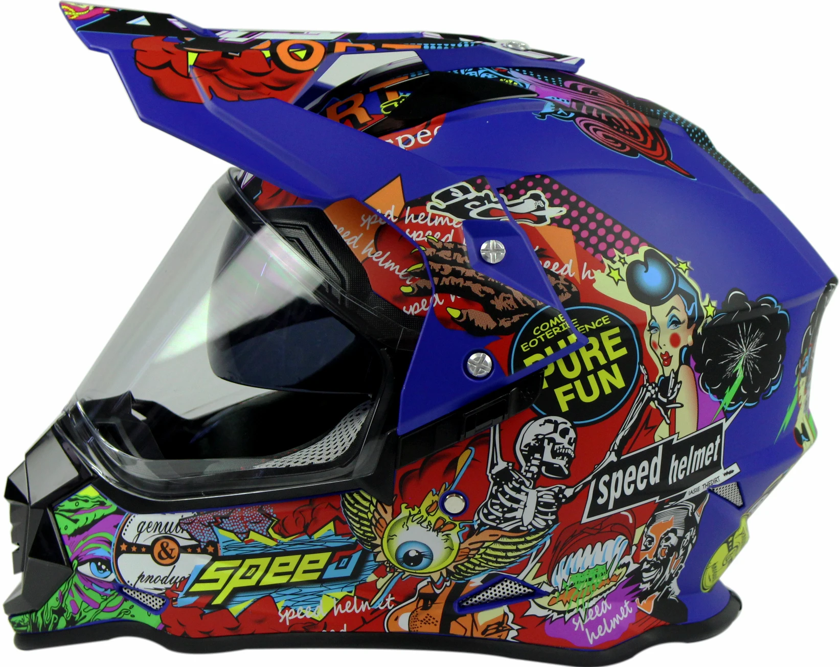 Точка крест внедорожный мотоцикл шлем двойной козырек WLT-129