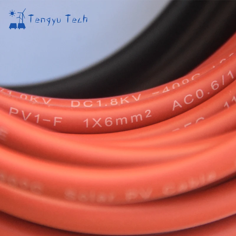 6 mm2 square photovoltaic DC cable special cable for solar power generation factory direct sale by roll