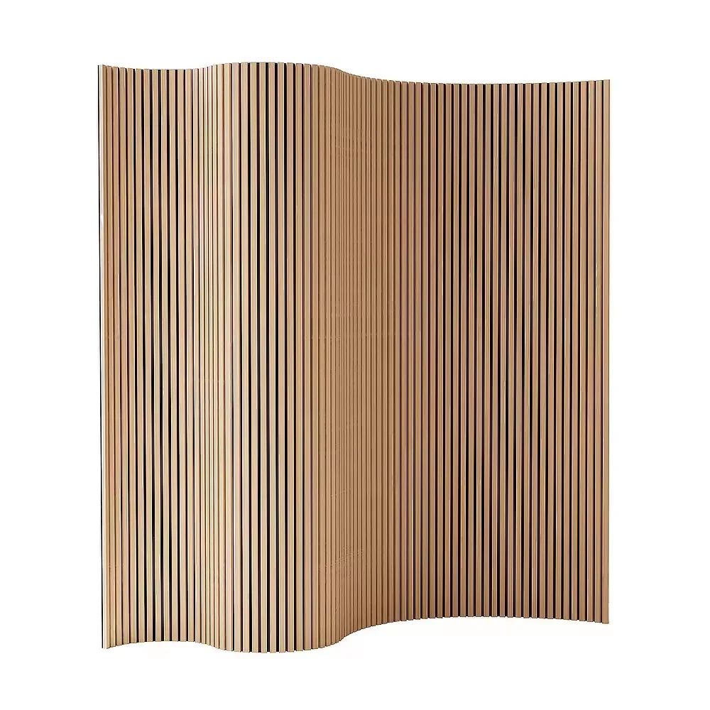 Kasaro CE Natural Oak Wood Flexible Wall Panel Mdf Pet Polyester Acoustic Panels For Studio Office Akupanel Slat Wall Panels