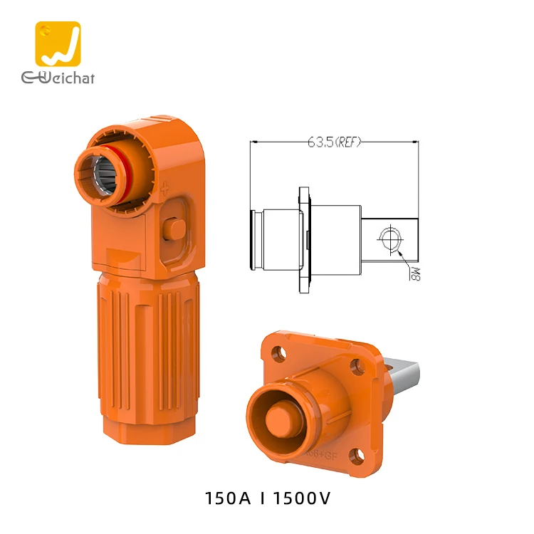 Best Selling 150A Energy Storage System Connector IP 67 DC Power Waterproof Connector Electric Wire Waterproof Plug Connector
