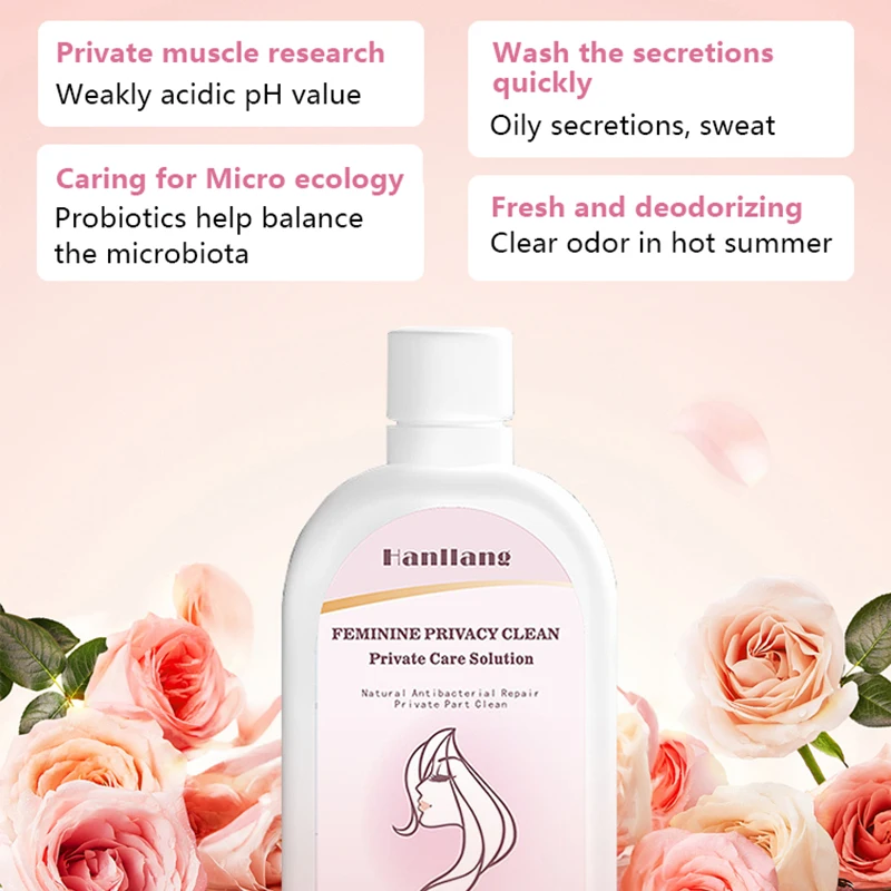 Private Label 200ml Natural Personal Care Ph Balance Vaginal Pruritus Cleaning Intimate Feminine Washes For Women