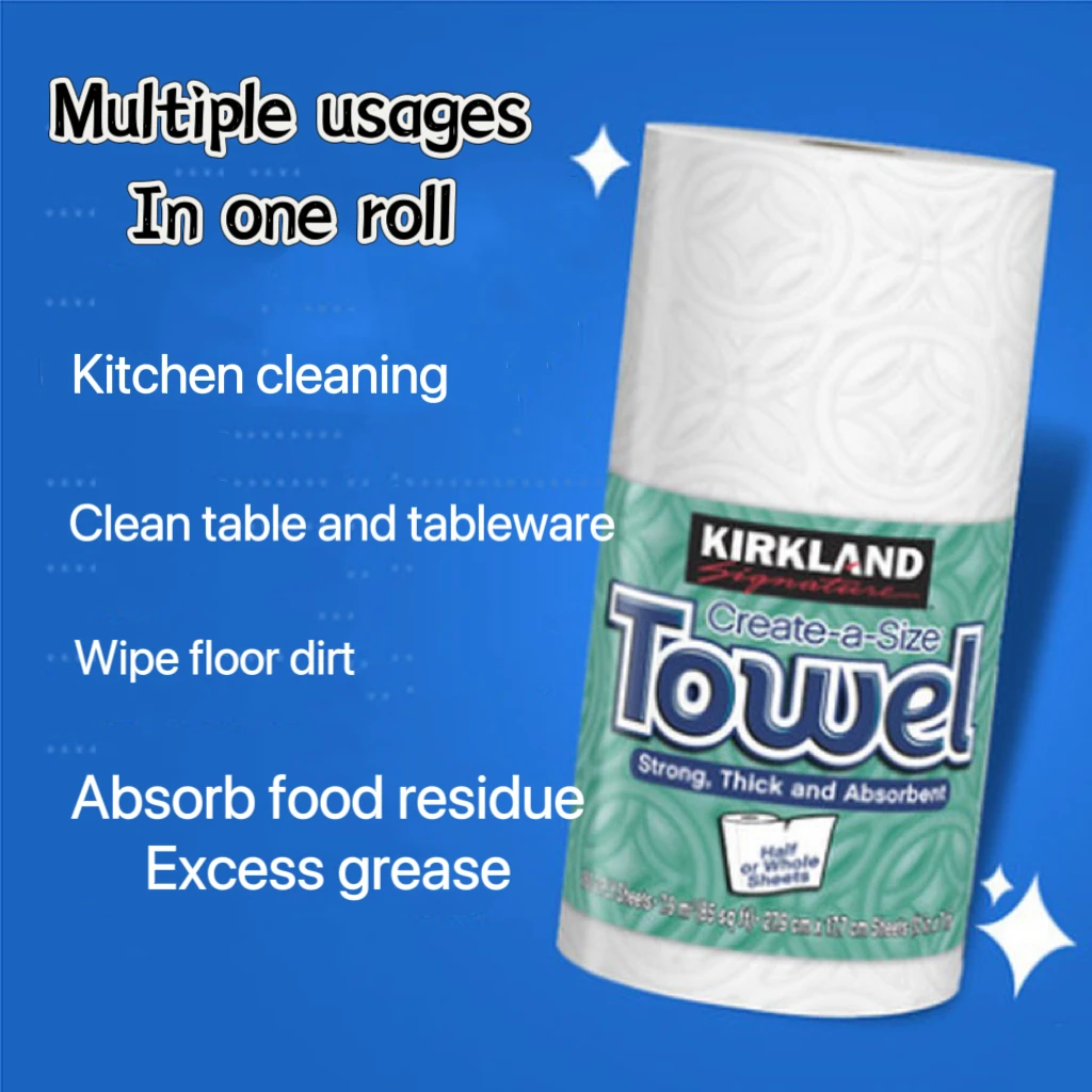 140 sheets of kitchen paper towel *12 rolls of absorbent grease and thick roll paper
