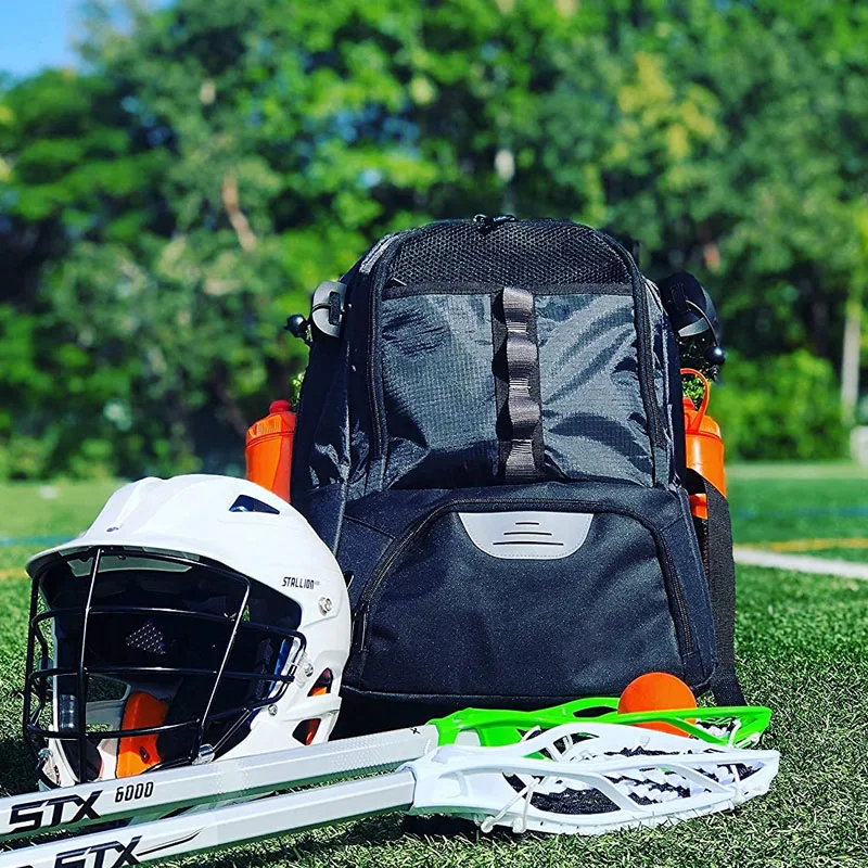 custom waterproof hockey stick bag equipment back pack lacrosse backpack
