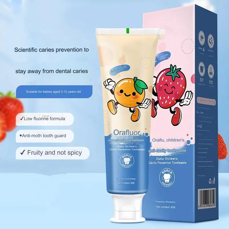 Anti-tooth decay toothpaste for children contains fluoride during dental caries