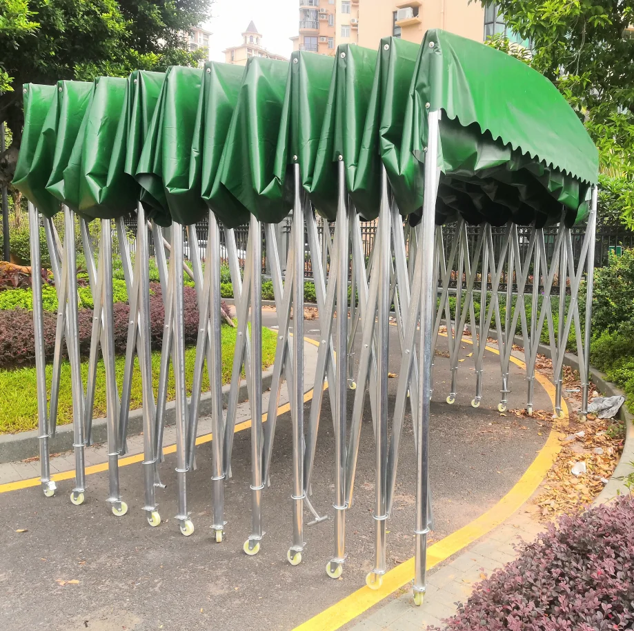 Warehouse Basketball Court Remote Control Activity Folding Telescopic Awning Shade and Rain Installation