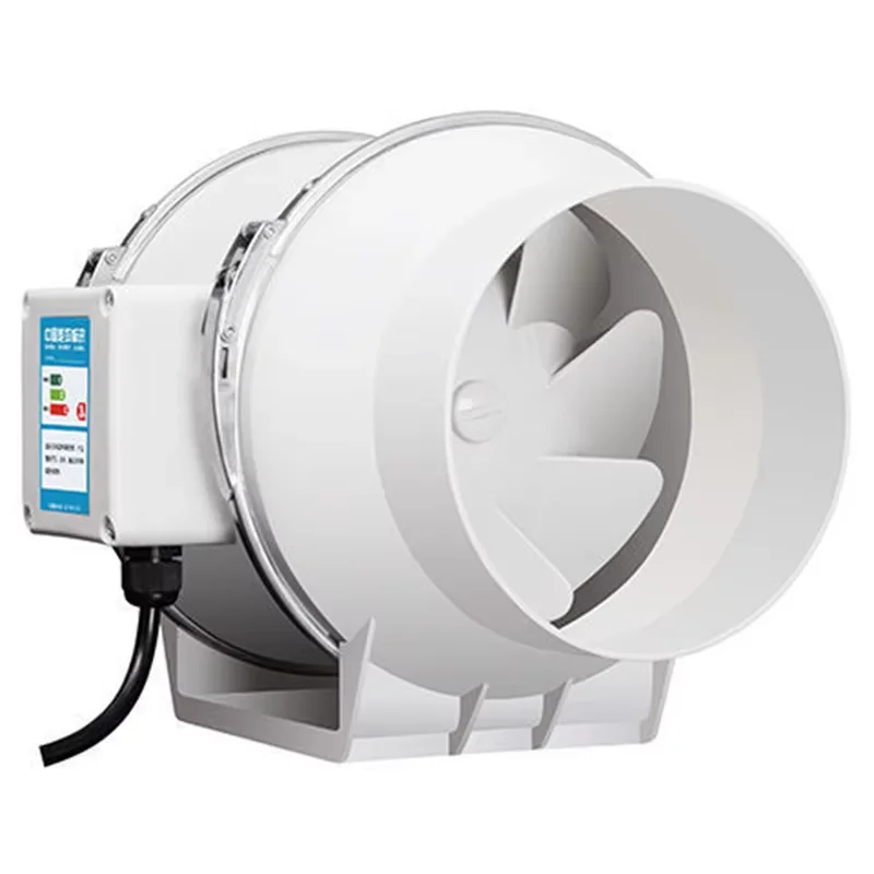 Full plastic in line duct fan ventilating fan strong power ventilation exhaust fan