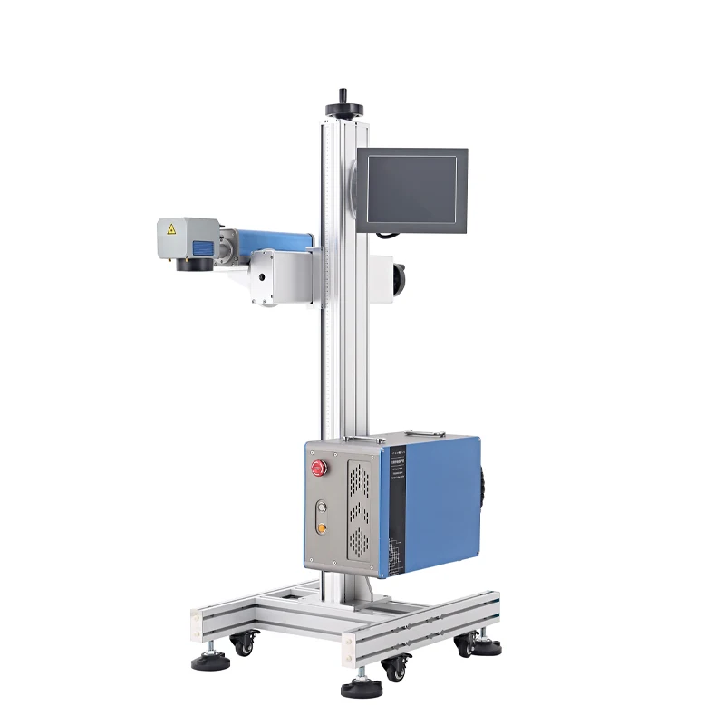 laser printing 20w metal label flying engraving machine ss bottles printing bottle laser printer