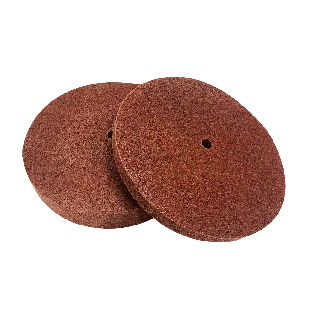 Non Woven Nylon Wheel For Polishing Metal And Stainless Steel In Maroon Color 6*1in7P
