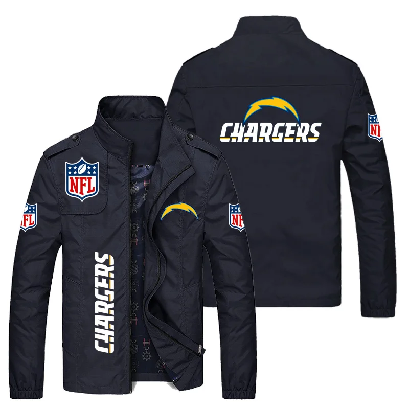 NFLE Chargers Hip Hop Jacket Men Cotton Casual For Leather Jacket Motorcycle Spring Men Jackets