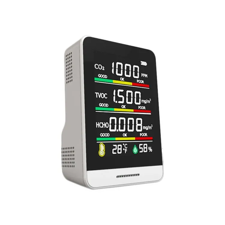 CO2 Detector TVOC HCHO Temperature Humidity Detecting Tool Intelligent Home Life Desktop Indoor Outdoor High Precisions Quick De