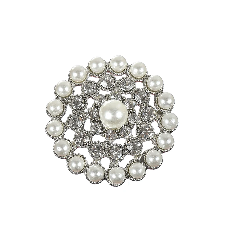 Замечательная модная жемчужная Цветочная застежка со стразами