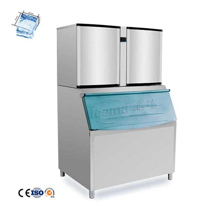 1ton/day Commercial cube ice making machine ice maker machine with free spare parts